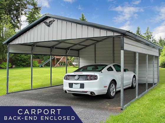 RV Carport With Storage Shed